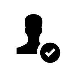 Person and a checkmark icon